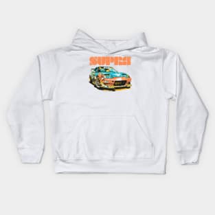 90s retro vintage japanese old school car tokyo race motorsports Kids Hoodie